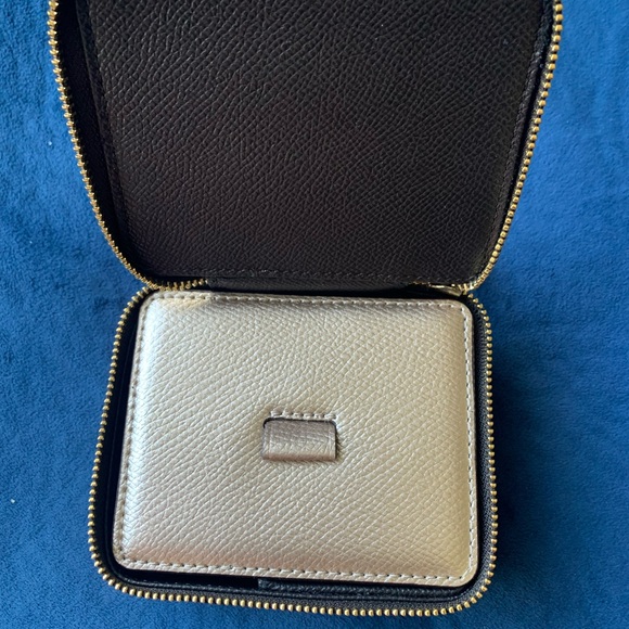 COACH Jewelry/ Travel Box Metallic Gold/ Brown (NWOT) - Picture 4 of 6